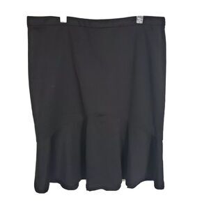 The Limited Skirt Size 10 Black Knee Length Flare Hem Stretch Rayon Polyester